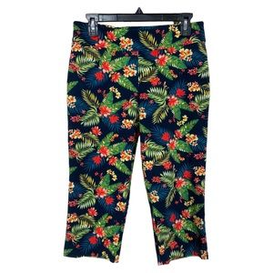 Counterparts Tropical Pull On Tummy Control Stretch Capri Pants Size 10P